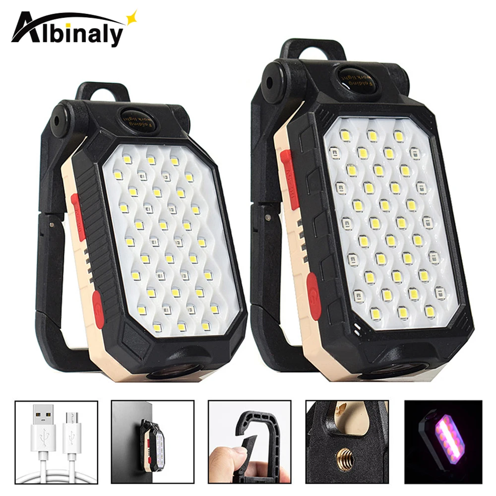 Strong Light COB Work LED Flashlight with Magnet Multiple Lighting Modes Built-in Rechargeable Lithium Battery | Лампы и освещение
