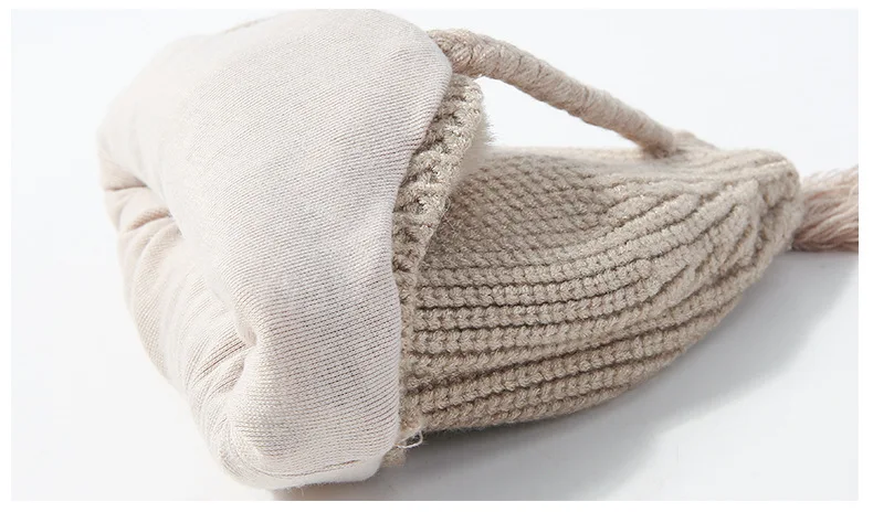 Осенне-зимние помпоны-кролики, одноцветные теплые детские шапки Skullie Beanies, эластичная шапка, модные аксессуары для девочек, QNC
