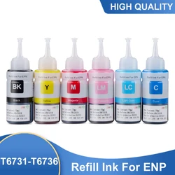 Kit de recarga de tinta T673, compatible con EPSON L800, L805, L810, L850, L1800, L351, L350, L551, T6731, T6732, T6733, T6734, T6735, T6736