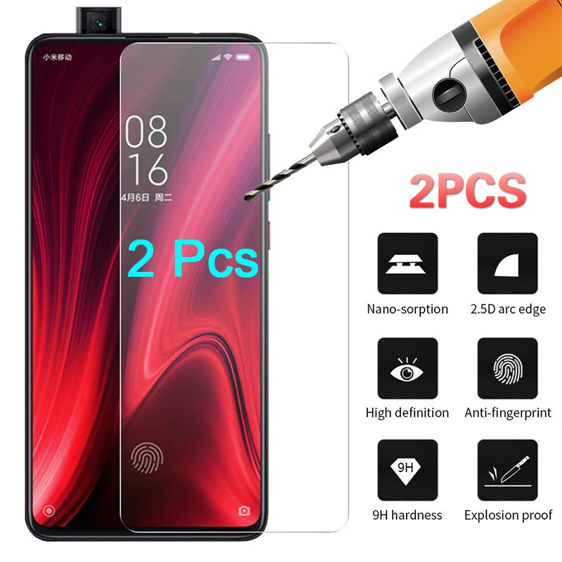 2 шт. закаленное стекло для Redmi K20 Pro 6 Pro 5 Plus 5A 6A 9H Защитная пленка для экрана для Xiaomi Redmi 8 8A 7 7A жесткий