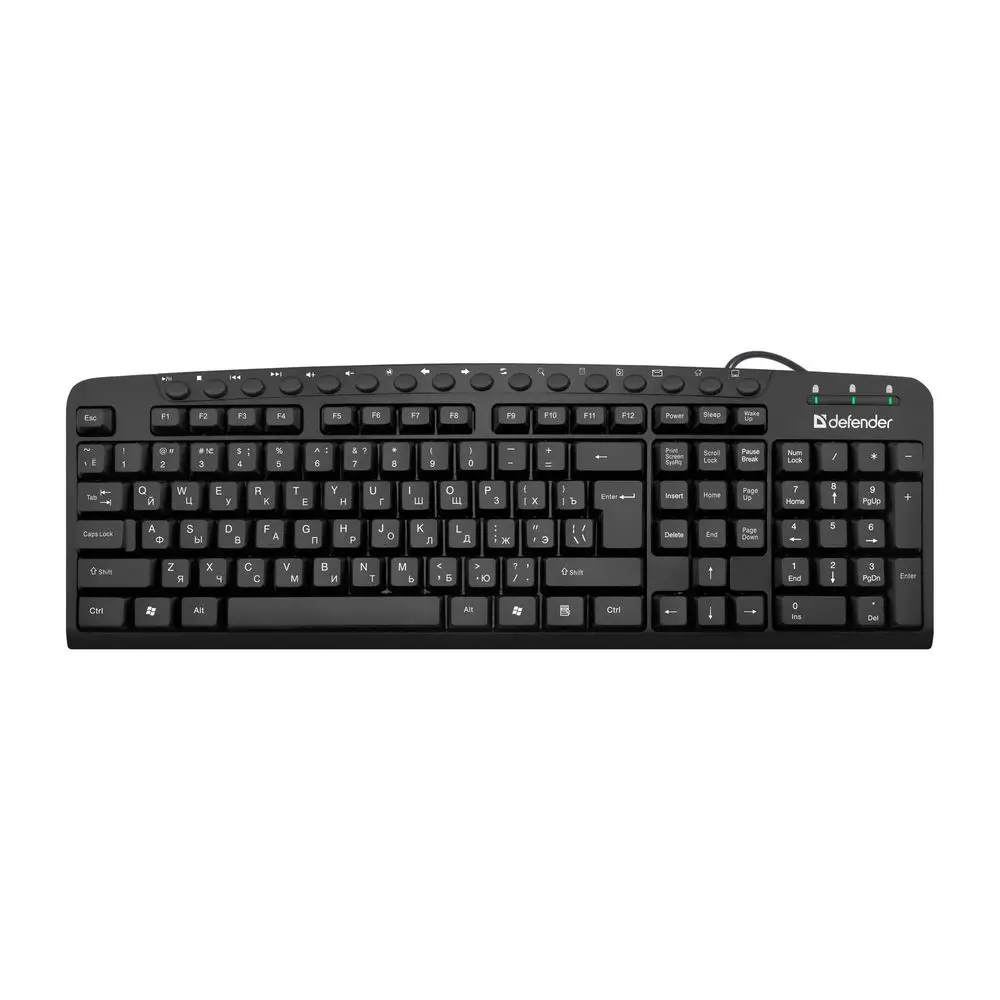 Клавиатура Defender Focus HB-470 RU,черный,мультимедиа