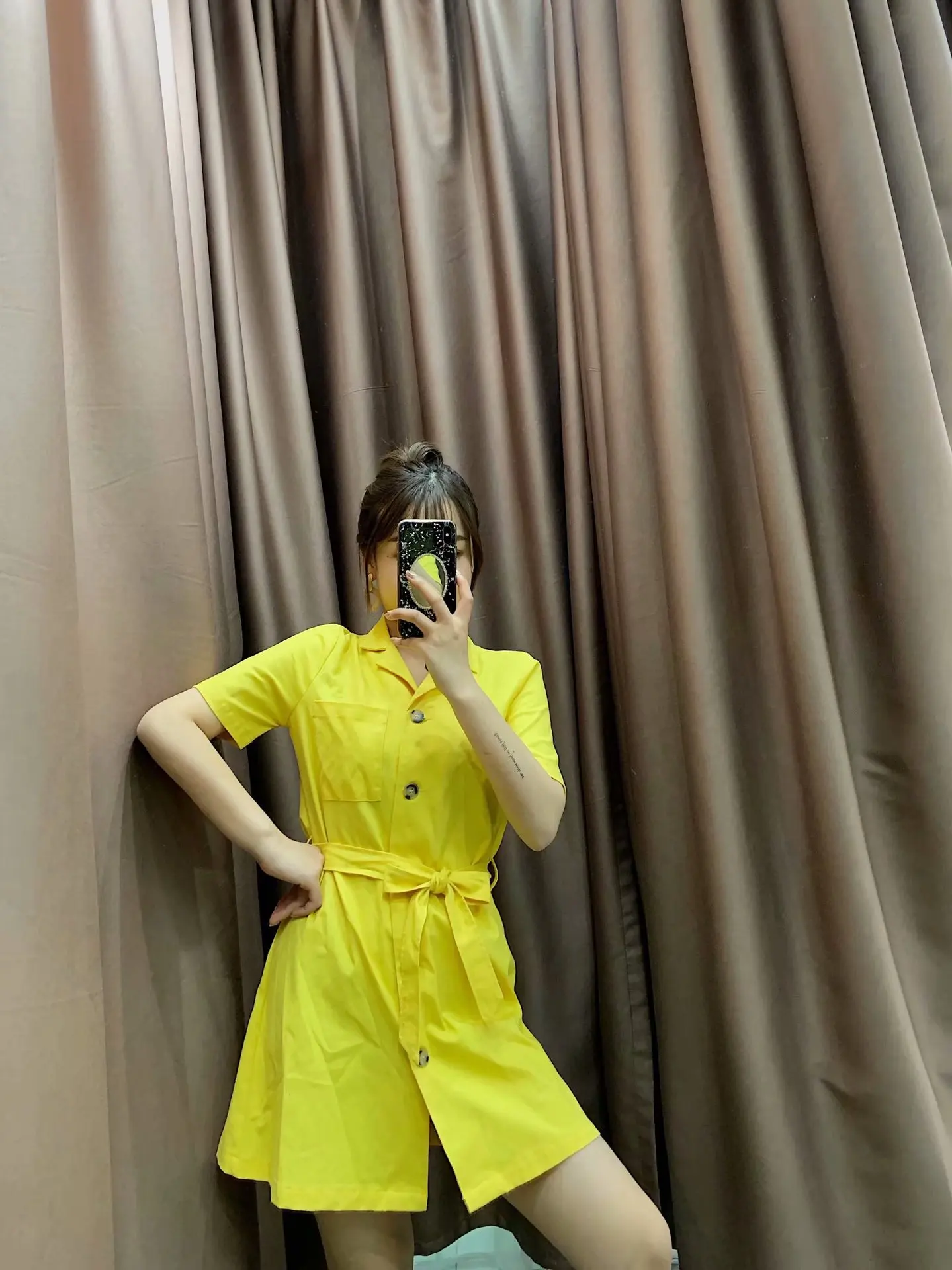 

Western Style 2019 New Style Skirt of Belt Waist Hugging Slimming Short Version Dress Shirt-Style Short Skirt Fashion