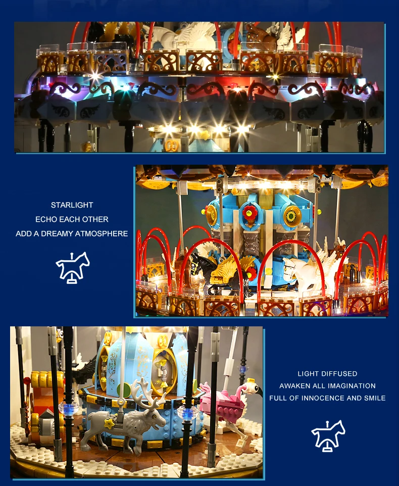 H29bd1340bd5d4ee1972e4bb275085440z Mold KING kreatywne prezenty świąteczne karuzela plac zabaw diabelski młyn ełk sanie montaż cegieł Kid edukacyjne do budowania zabawek