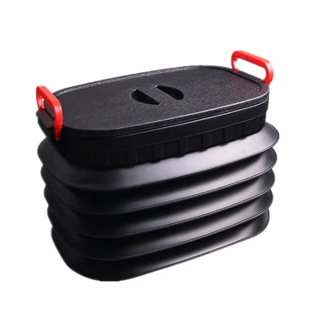 

1Pcs Rubbish Container Plastic Fashion Durable Retractable Foldable Organizer Box for Storaging Car trunk organizer storage A30