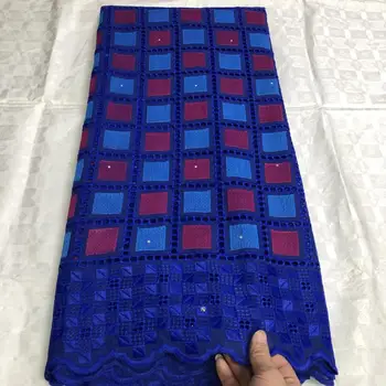 

Madison Embroidery African Fabric Lace Swiss Voile Lace with Stone Wholesale Hollow Out Wedding Dress Lace Nigerian Cotton Lace