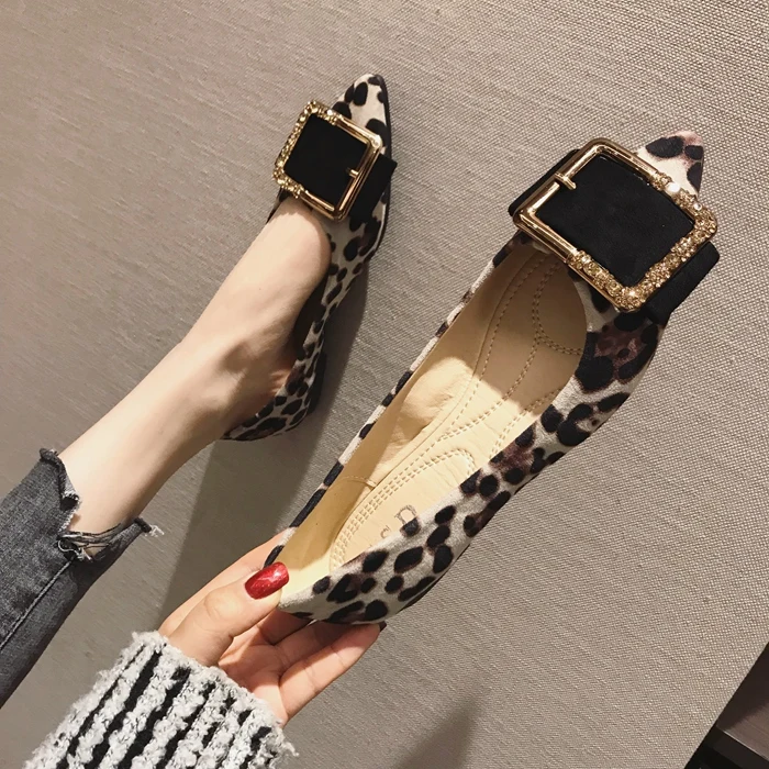 Lady Shoes Flat Heel Leopard Fashion Classic All Match Extra Big Size 44 45 46 Small Size 31 32 33 34 Pointed Toe Women Flats Lady Shoes Flat Heel Leopard Fashion Classic All Match Extra Big Size 44 45 46 Small Size 31 32 33 34 Pointed Toe Women Flats