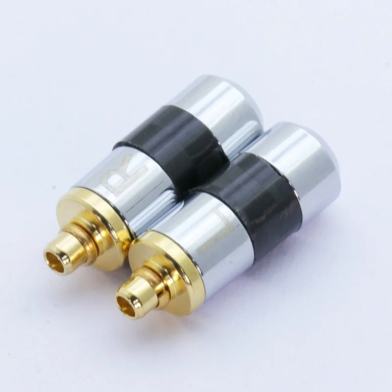 2pcs MMCX Pin Plugs Connector For Shure ED5 SE535,L/R, Gold Plated Contacts, with 2mm wire hole