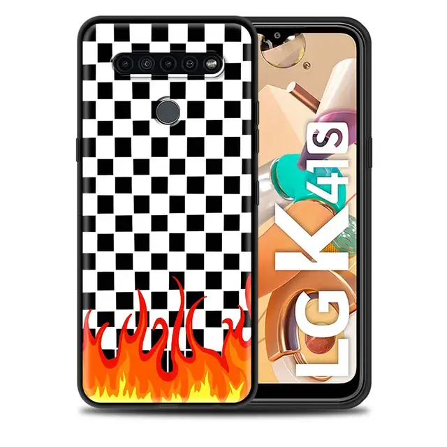 Fashion Flame Pattern Black Case for LG K41s K40s K50s K51s G6 G7 G8 ThinQ K31 K42 K52 K62 K71 Soft Silicone Phone Cover B05
