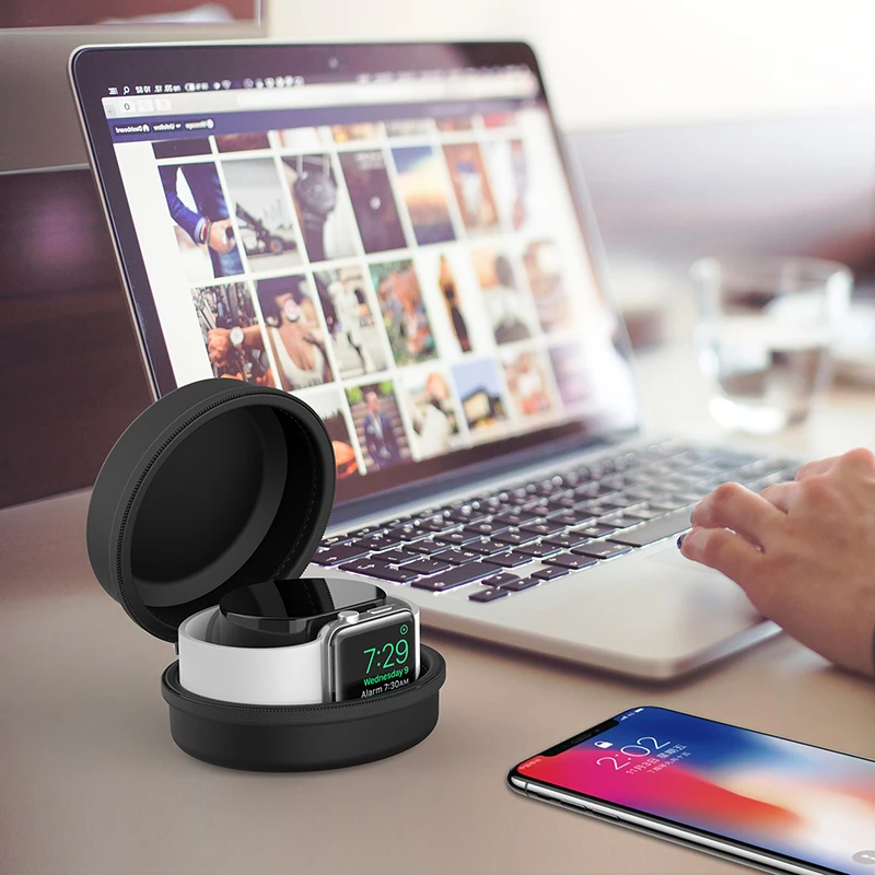 Smatree 3000 mAh Protective Fast Charging Case Holder Dock for Apple Watch Series 5/4/3/2/1 Black for Apple Watch 38mm/42mm Smatree 3000 mAh Protective Fast Charging Case Holder Dock for Apple Watch Series 5/4/3/2/1 Black for Apple Watch 38mm/42mm