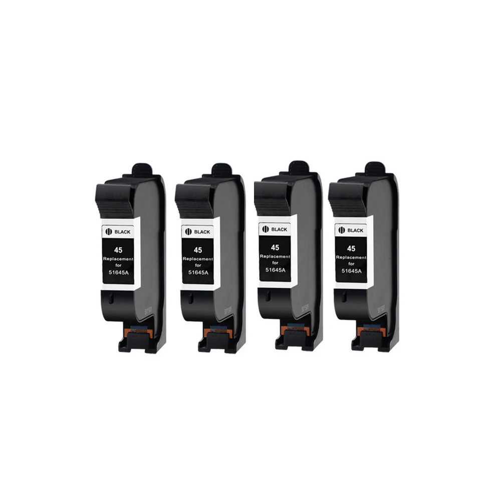 4x совместимый для hp45 45BK Черный чернильный картридж 51645A для САПР плоттера струйной машины