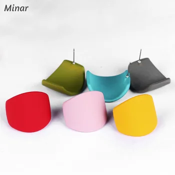 

Wholesale Bright Colors Geometric Earrings For Woman Simple Minimalist Earrings Orange Black Pink Blue Red Green Gifts For Women