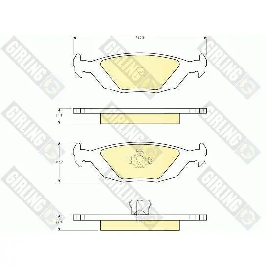 Колодки тормозные SAAB 900/9000 79-98/VOLVO 440/460/480 задние G