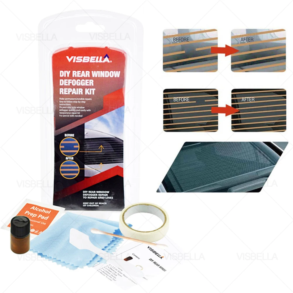 DIY Rear Window Defogger Repair Kit for Car Scratches Broken Grid Lines Conduct Electricity Easily Hand Tool Sets