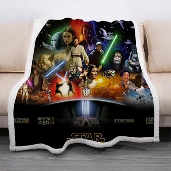 

Star Wars 3D Printed Fleece Blanket for Beds Thick Quilt Fashion Bedspread Sherpa Throw Blanket Adults Kids 03