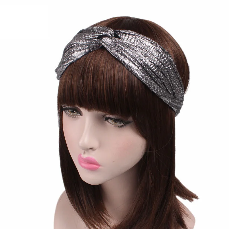 New African Pattern Print Headband for Women Twist Style Black Girl Head Wraps Elastic Hair Accessories Turban Headscarf
