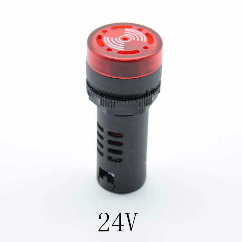 1 шт. Панель крепление 22 мм светодиодный индикатор зуммера 12V 24V 110V 220V светильник led зуммер, красные, зеленые, желтая лампа - Цвет: 22MM