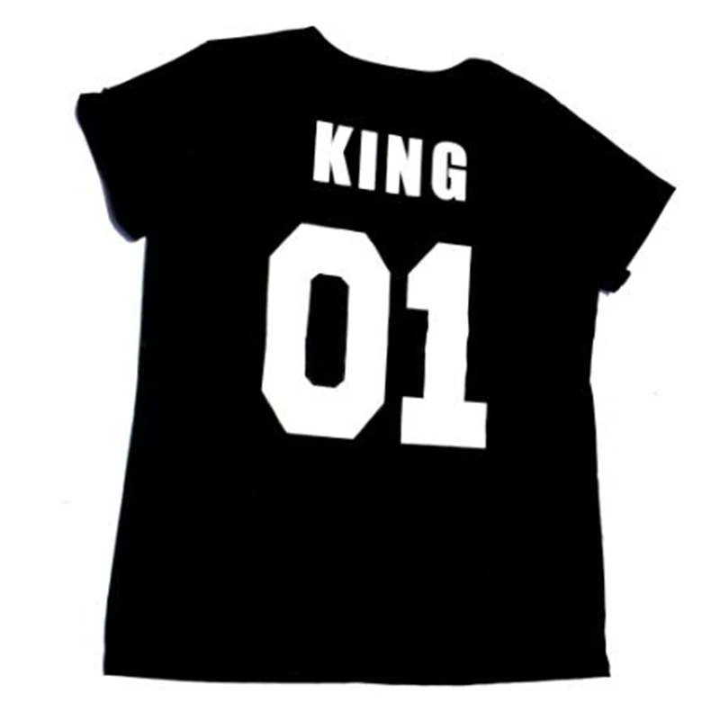 Женская летняя футболка с коротким рукавом и надписью|couple clothes|t shirt king queenshirt queen |