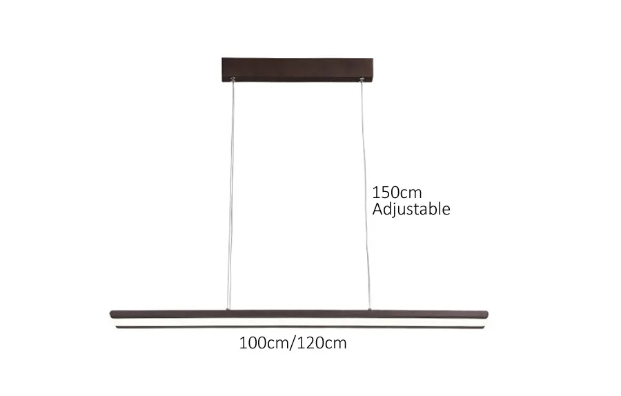 Современный простой светодиодный подвесной светильник, линейная полоска для бара, Потолочная Подвесная лампа для столовой, офисное освещение