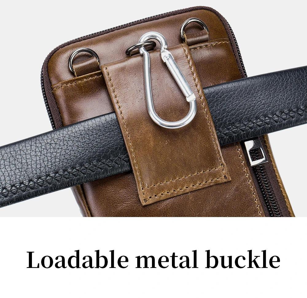 LAOSHIZI brand Men Genuine Leather Waist Pack Bag Mini Phone Pockets Case Coin Purse Male Money Bags Shoulder Messenger Bag
