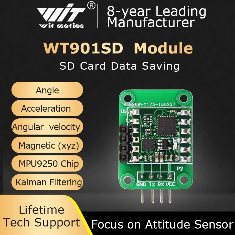9-осевой автономный акселерометр WitMotion WT901SD регистратор данных трехосевой