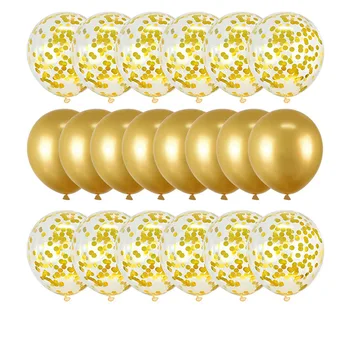 

20pcs Mixed Gold Balloons 12 inch Metallic Confetti Balloon Set Celebration Graduation Party Decoration Wedding Birthday Supplie