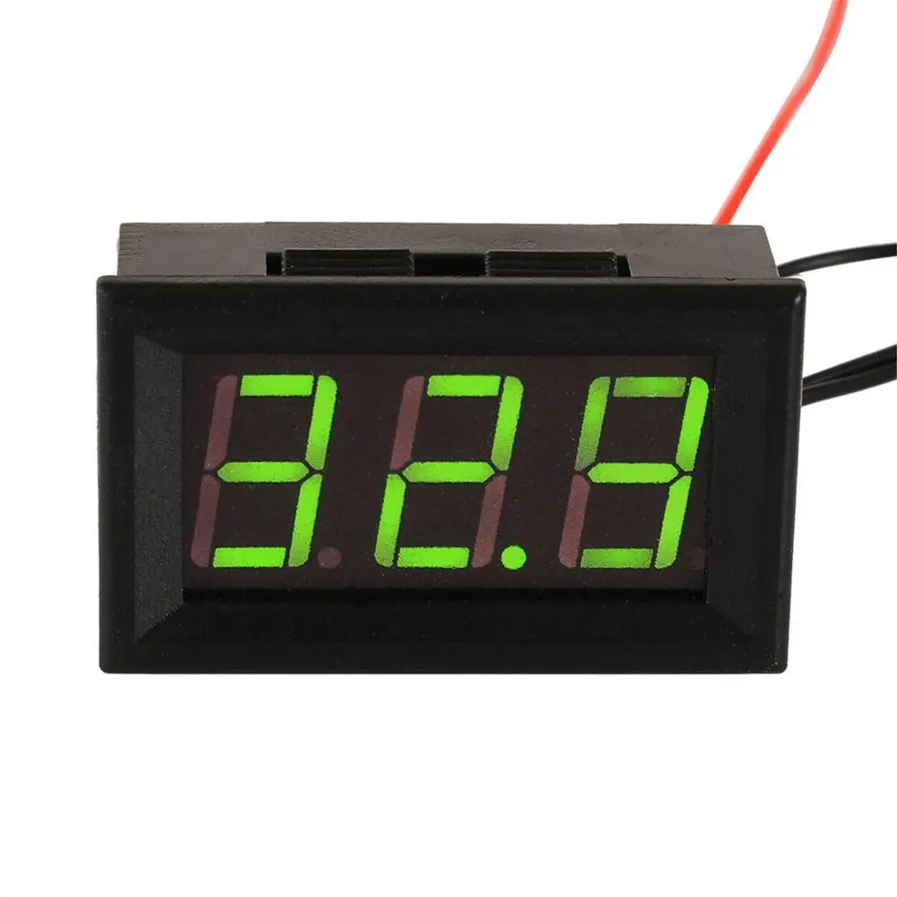 Армейский зеленый 12V светодиодный Дисплей цифровой Температура метр-50~+ 110 термометр Сенсор измерительный прибор для термопары ручки термограф - Цвет: Армейский зеленый