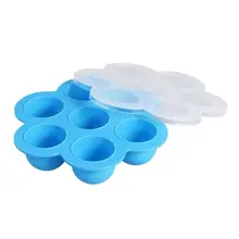 140 г многоразовый контейнер для хранения детского питания, контейнер для хранения еды, лотки для хранения с крышкой, 7 полостей, контейнер для хранения продуктов, лоток для морозильника