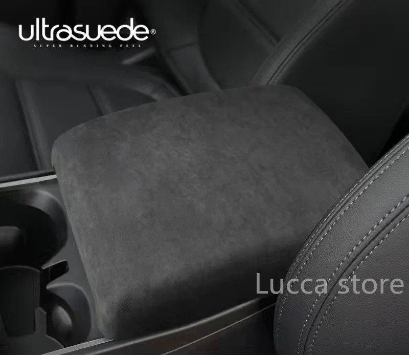 

For Jaguar E-Pace Accessories Ultrasuede Wrap Car Armrest Box Panel Trim Sticker Cover High quality suede