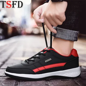 

Low Top Sneakers Man Sneakers Lace Up Shoes Sport Shoes Male Breathable Running Shoe Men's Sports Red Flats Summer Footwear V14
