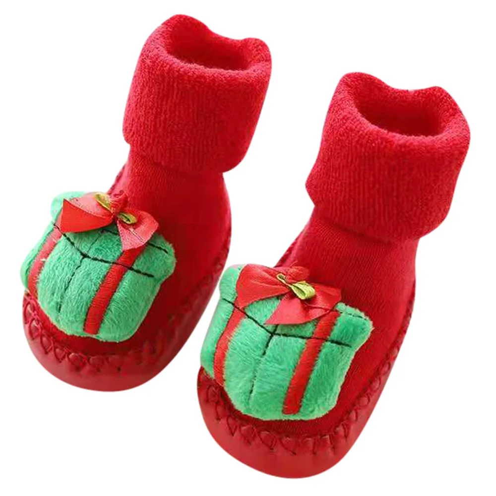 Newborn Baby Socks Baby Boys Girls Christmas Floor Cute Socks Anti-slip Baby Step Kids Socks Cotton No-slip Calcetines New#YL1 - Цвет: B