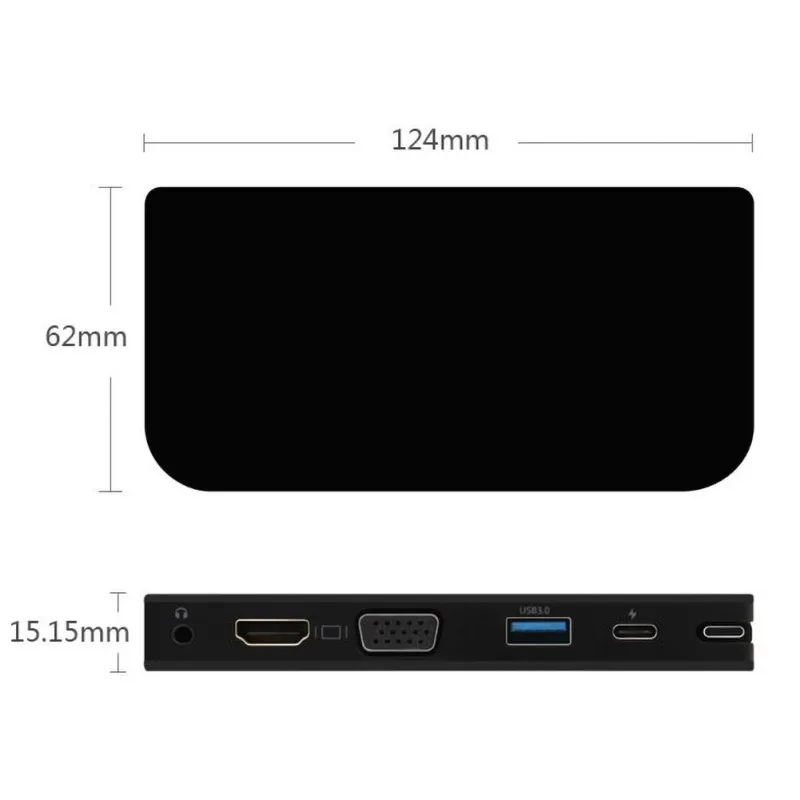 Высокоскоростной USB 3,0 Универсальный двойной дисплей док-станция Поддержка HDMI/VGA Ethernet и аудио разъем для ПК 0
