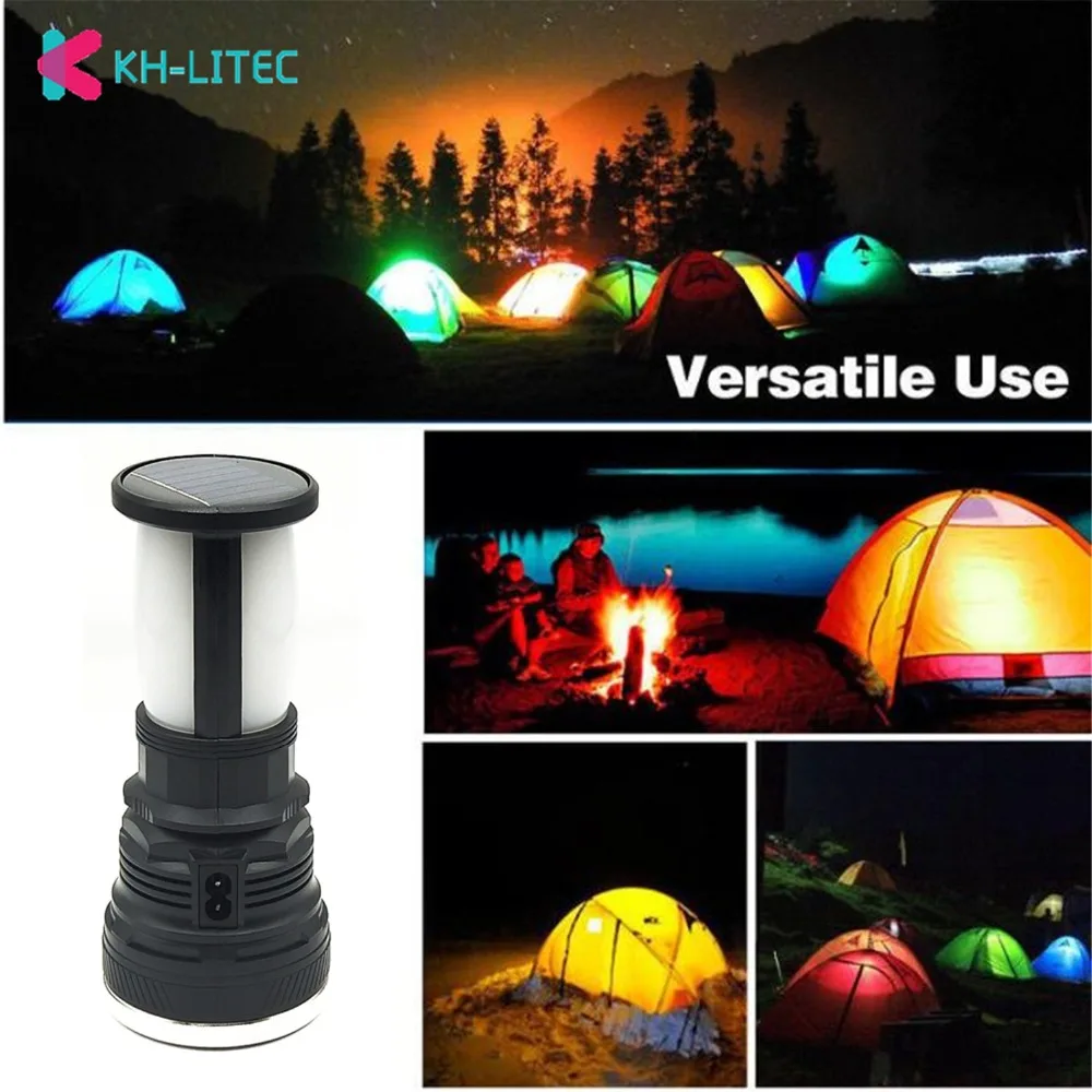 Solar-Power-Rechargeable-Battery-Waterproof-LED-Flashlight-Outdoor-Torch-flashlight-Camping-Tent-Light-Lantern-Lamp（6）