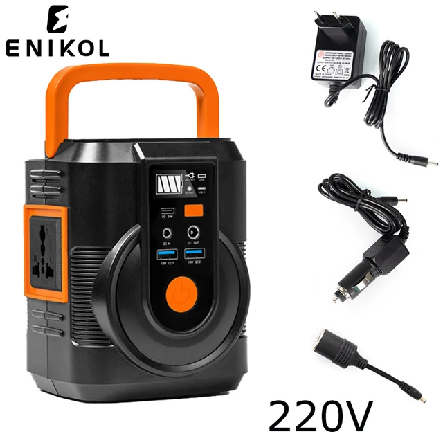 110V Outdoor Energy Power Supply Charging Portable Power Station Enikol 30000mAh 220V Solar Generator 100W for Camping Emergency 220V