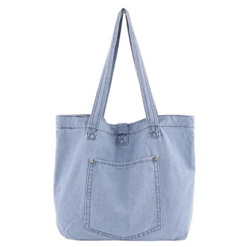 

New Denim Handbag Casual Wild Fashion Style Handbag Shopping Bag