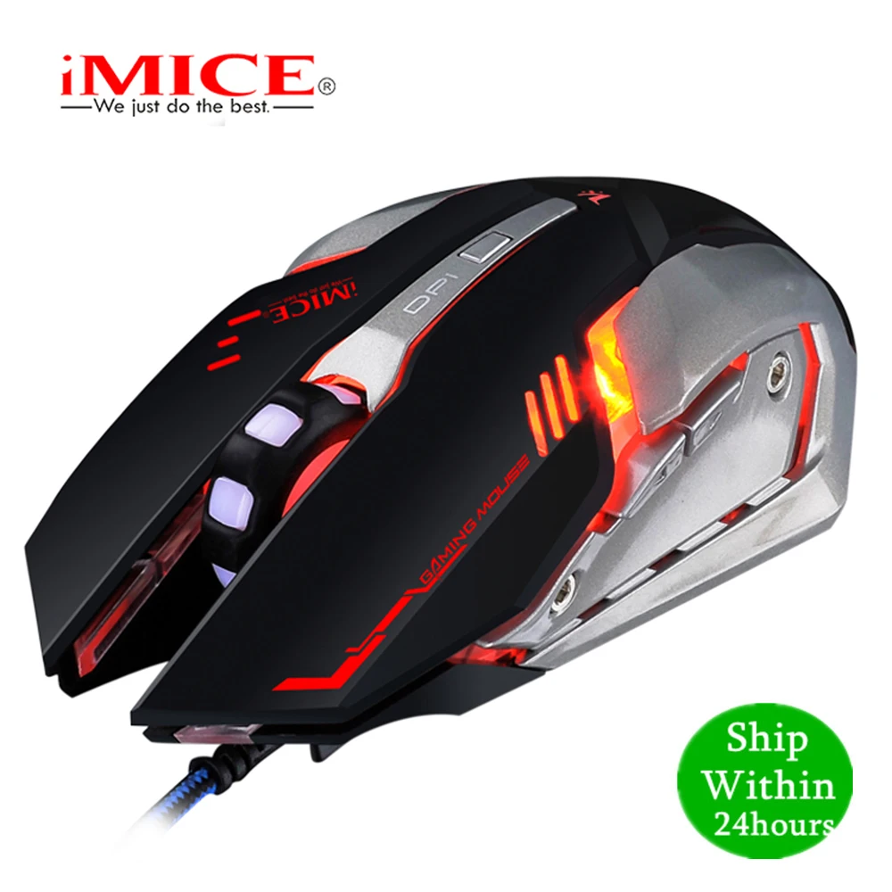 Проводная игровая мышь iMICE V8 6 кнопок оптическая компьютерная 1000/1500/2500/4000 DPI