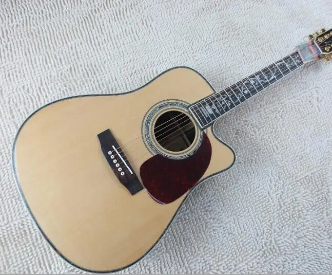 

Guitar factory custom 45 acoustic guitar life tree inlay fret solid spruce wood top guitar Free shipping E 7YUE 17