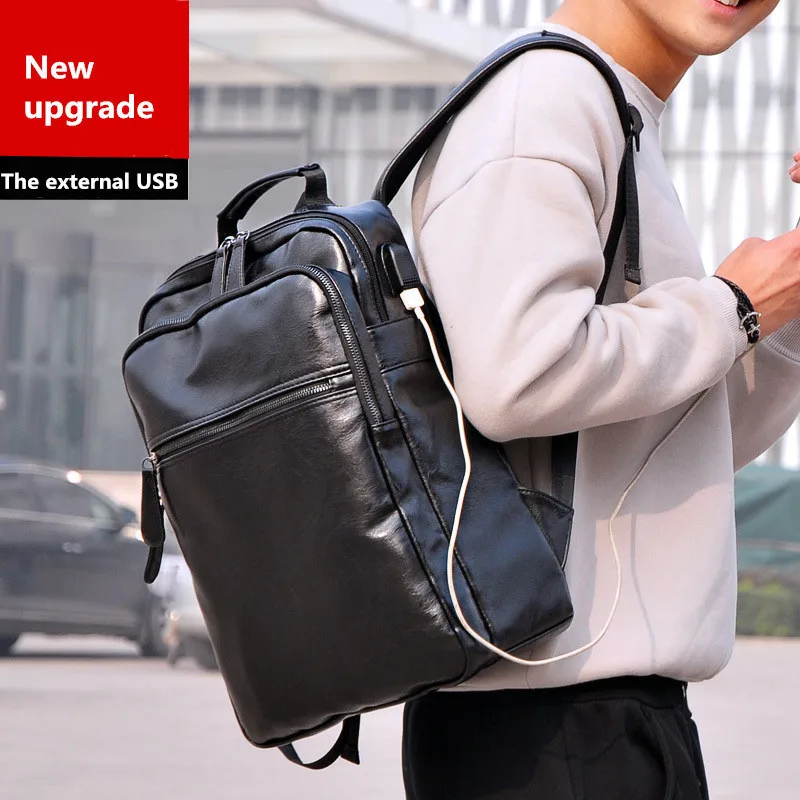 Лидер продаж! Женский модный мужской рюкзак для путешествий рюкзак Mochilas школьная мужская кожаная деловая сумка большая дорожная сумка для ноутбука