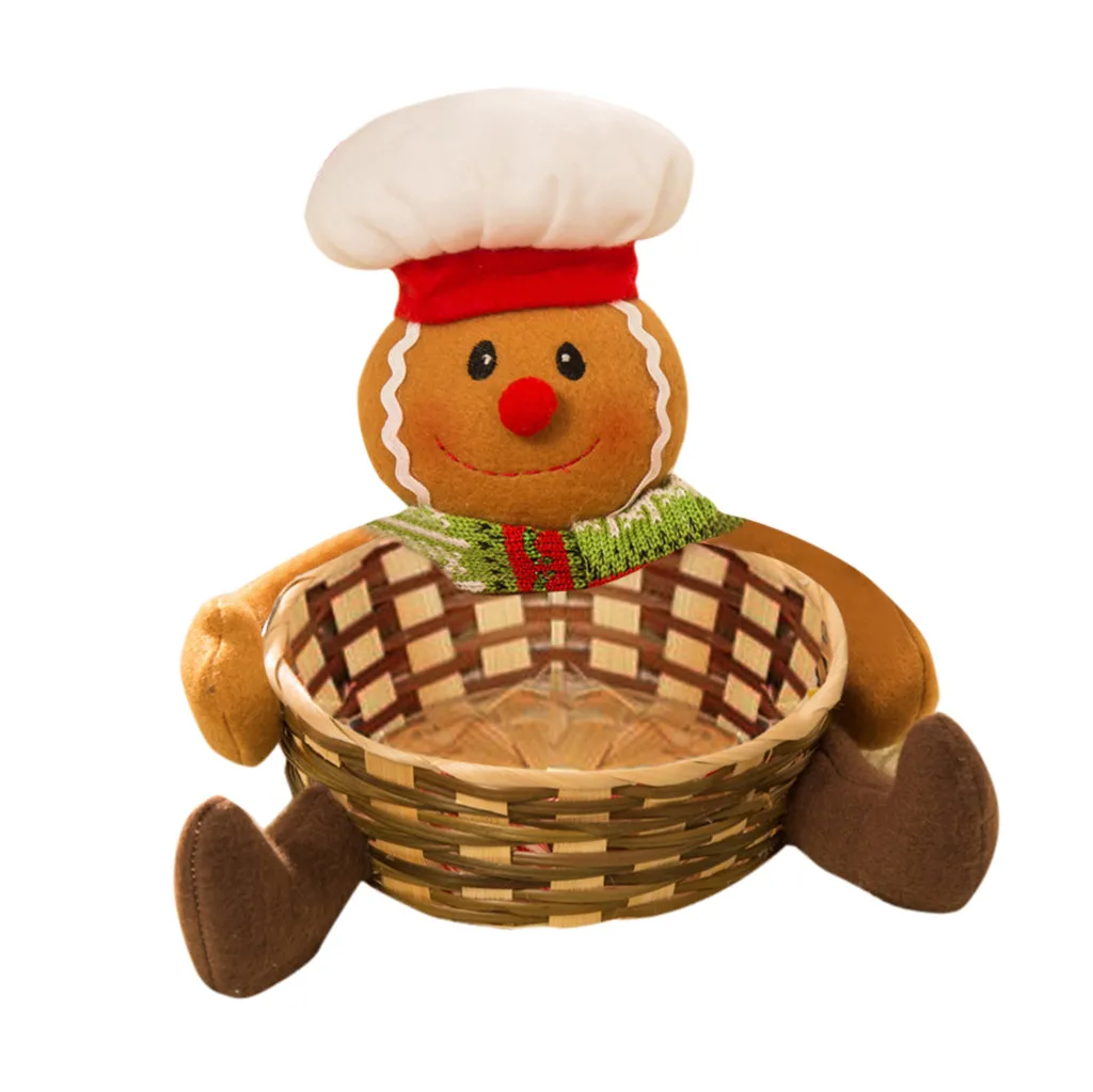 Рождественская корзина контейнер Panier De Rangement для хранения конфет украшение Санта