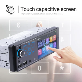 

Z1 4.1 inch Touch Screen Car Stereo Bluetooth U Disk AUX Radio Head Unit In Dash Head Unit Digital Media Receiver Colorful Light