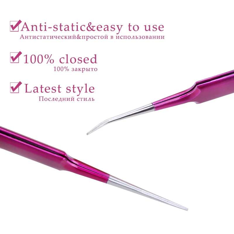 Stainless Steel Eyebrow False Eyelashes Tweezers Lashes Extension Nail Makeup Tool High Quality Fine Tip Profession Tweezer 4