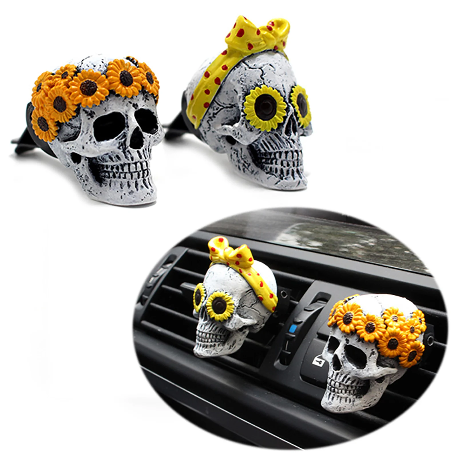 

2Pcs Car Vent Clip Outlet Air Condition Diffuser Interior Air Freshener Solid Flavoring Perfume Fragrance Auto Vent Ornaments