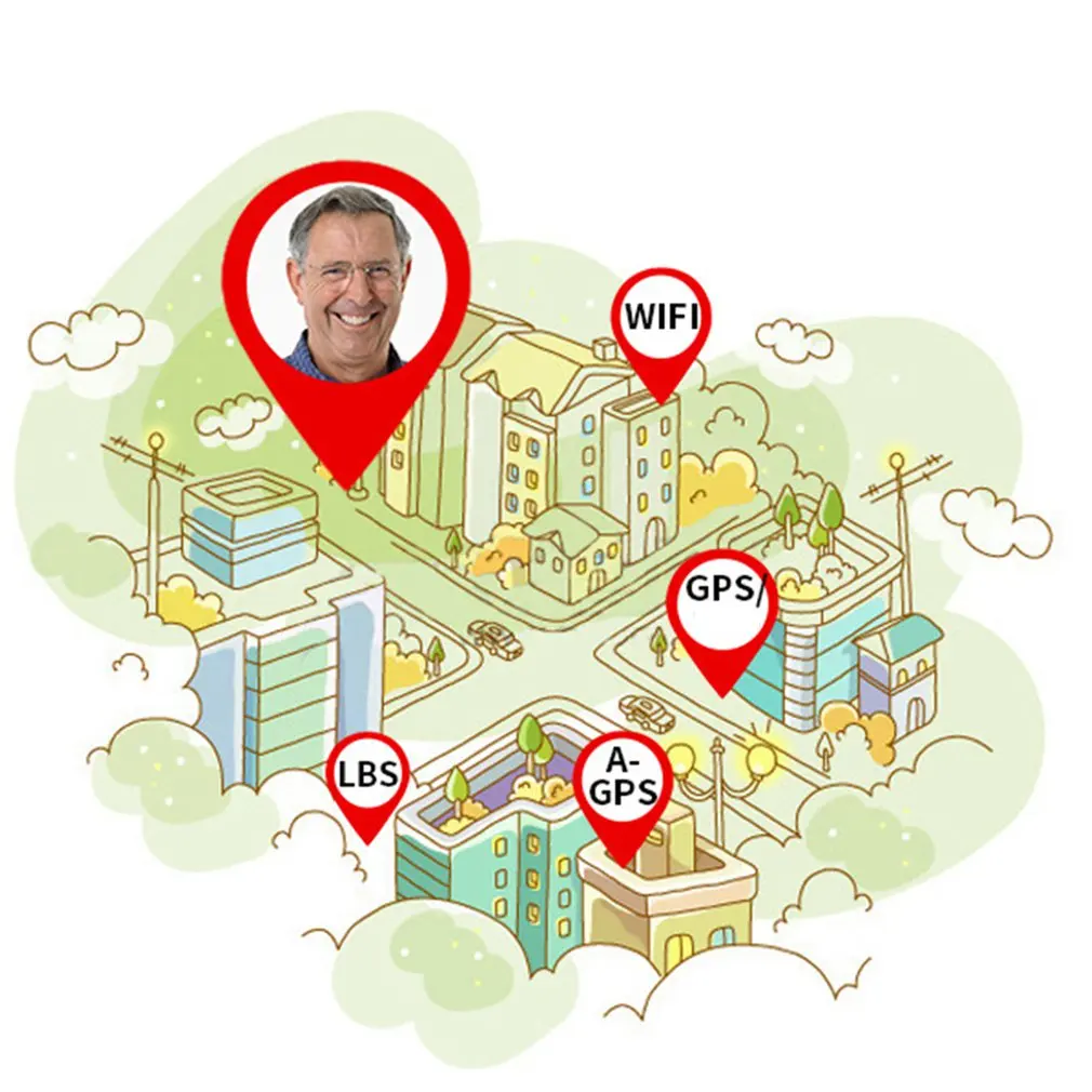 D99/D99+ пожилых gps Wifi трекер SOS спортивные наручные часы Безопасность анти-потеря локатор часы для IOS Android Смарт часы браслет
