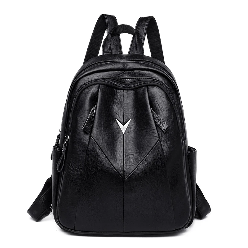 

Genuine Leather New High Quality Bucket Sollid Waterproof Women Backpack Shoulder Bags for Teenage Girls Travel Back