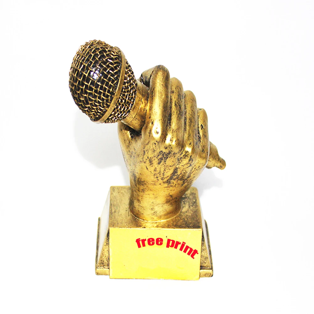 Voice Trophy Cup 13 см разнообразие шоу голос США музыка вентиляторы сувенир микрофон трофеи