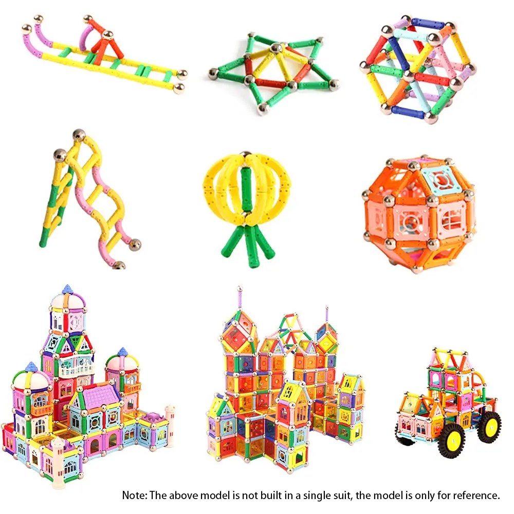 3D puzzle magnetic building sticks blocks toys magnet educational toys magnetic blocks sticks stacking set for kids adult magnetic building blocks magnetic assembly toy