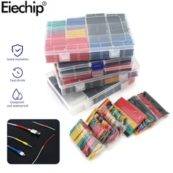 Kit de tubo termo retrátil de polyolefina, tubulação termo retrátil para isolamento térmico de fios à prova d'água 2:1