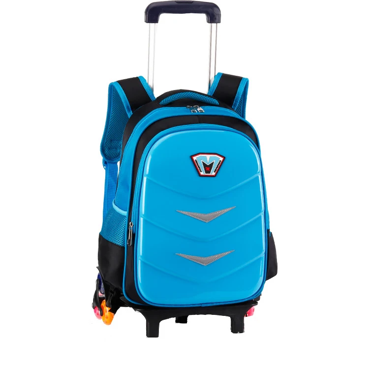 New Travel Luggage Bag Wheeled Backpack Children Shool Bag On Wheels Trolley Backpack For School Girls Rolling Bag With Wheels - Цвет: Low---6