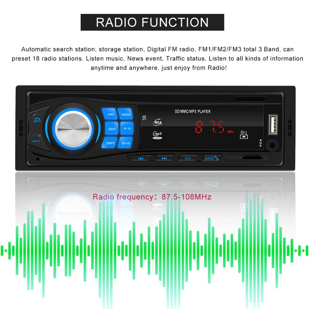 Автомагнитола с Bluetooth 12 В FM Aux IN|Автомобильные радиоприемники| |