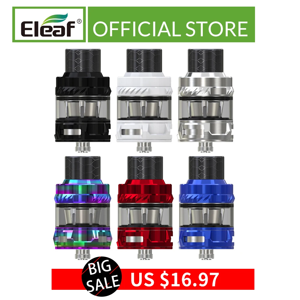 Оригинальный атомайзер Eleaf ELLO VATE 6 5 мл/2 мл с HW-M 0.15 Ом/HW-N 0 2 Ом для электронной