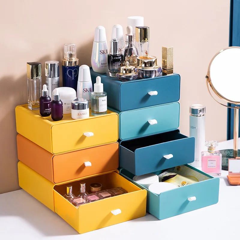 

Multi-layer Drawer Storage Box Desktop Office Organizer Large Capacity Makeup Storage Box Stackable Jewelry Container